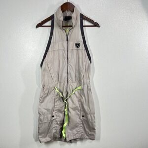 Nike Air Jordan Women's Flight Suit Romper M Platinum Violet Ghost Green Utility